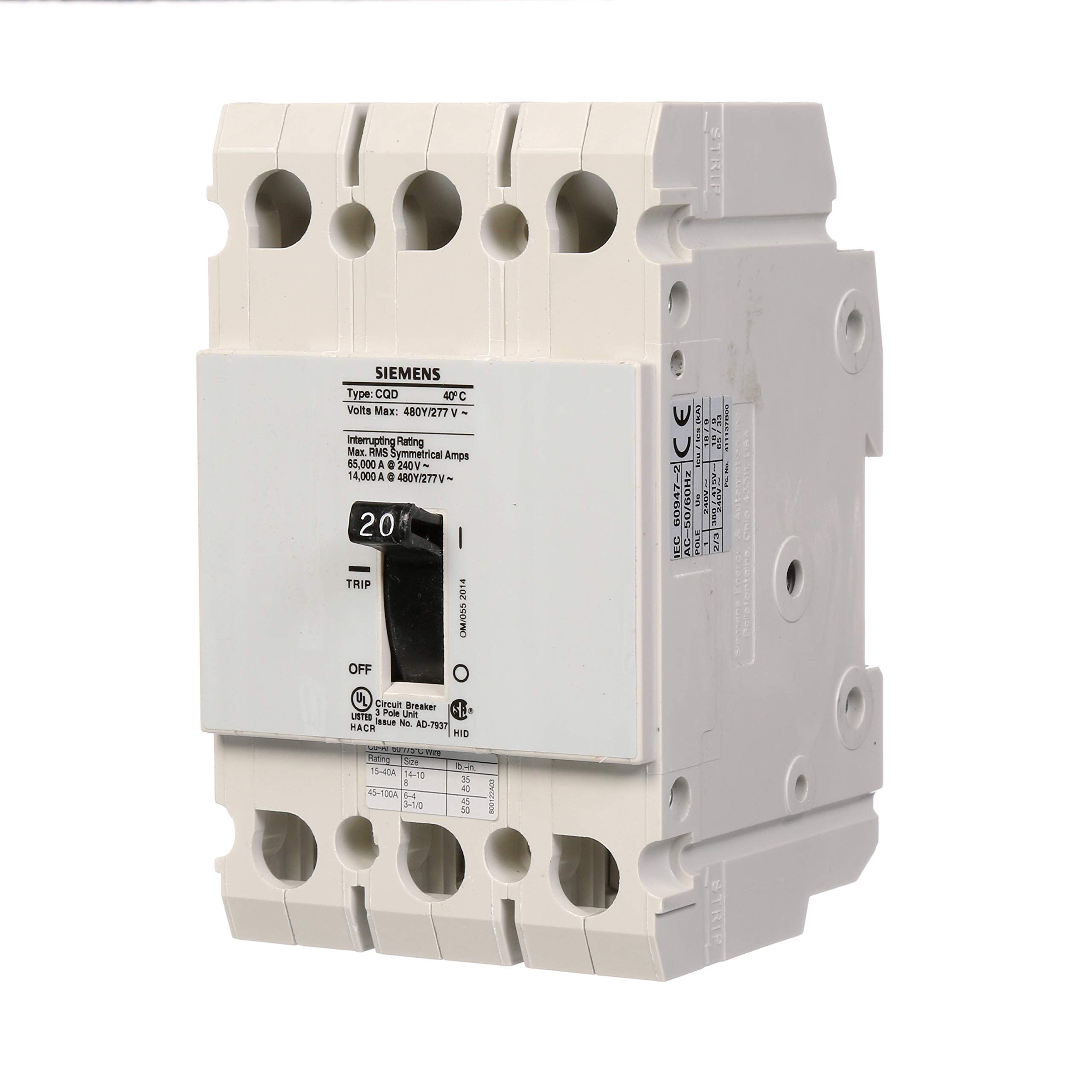 Disyuntor CQD 3P 20A